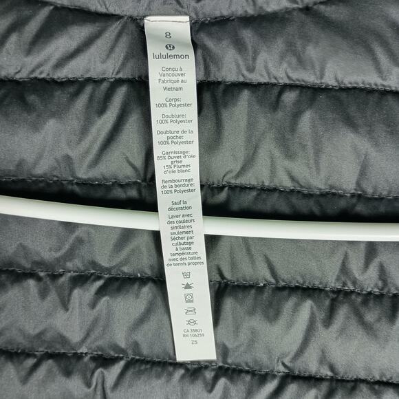 Lululemon Vest Womens 8 Gray Down Puffer Quilted Lightweight Full Zip Packable - Picture 2 of 12
